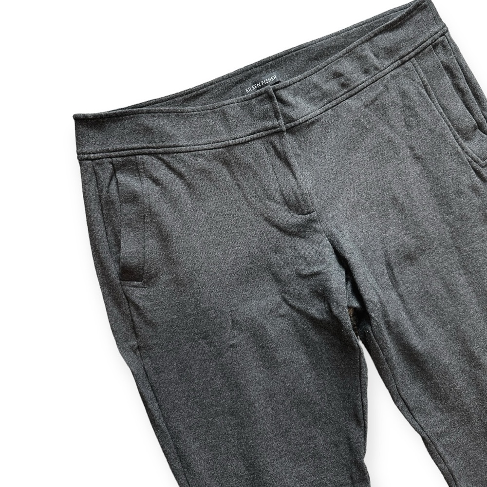 Eileen Fisher Heather Grey Relaxed Trouser Pants - Size M